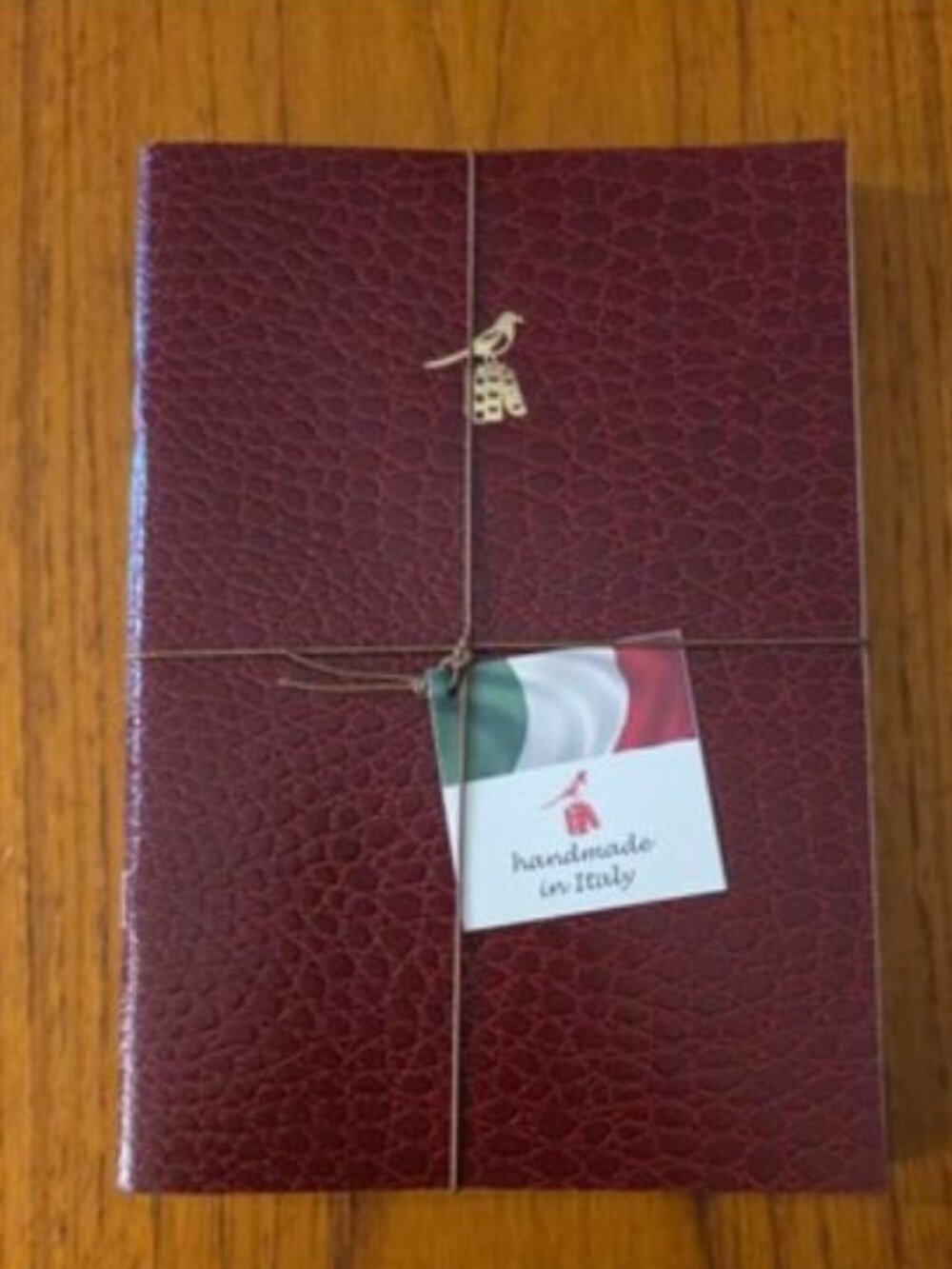 NWT! Set 3 BIEFFE Italy Lined Handmade Notebooks RED Journal 5.5X 8" NEW COVERS!